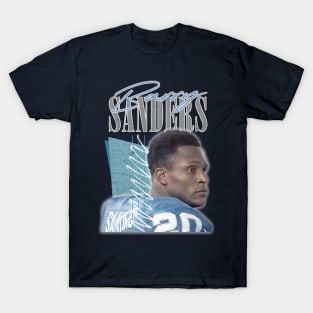 Barry Sanders / Retro Detroit Lions Running Back Design T-Shirt